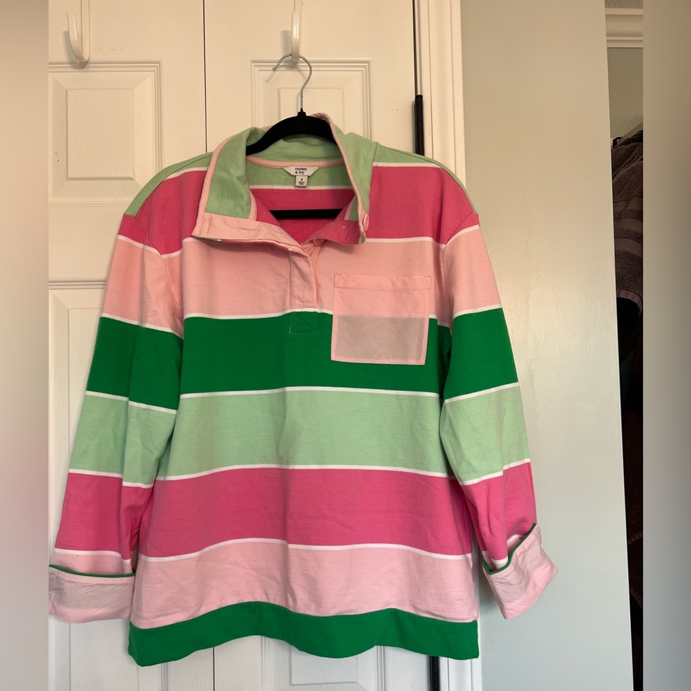 Crown & Ivy striped long sleeve size small
